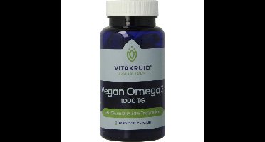Vitakruid Vegan omega 3 1000 triglyceriden 300 DHA 100 EPA