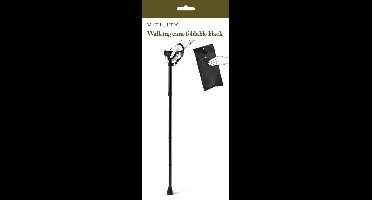 Vitility Wandelstok derby opvouwbaar zwart