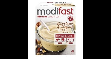 Modifast Intensive pudding hazelnoot & yoghurt 8 zakjes