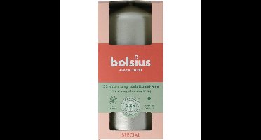 Bolsius stompkaars 120/58 white silver