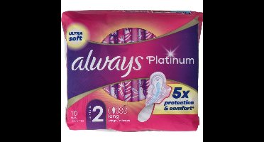 Always Maandverband platinum long vleugels mt 2