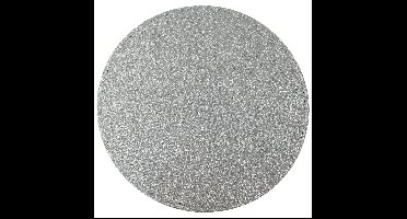 1x Ronde placemats/onderleggers zilver met glitters 33 cm