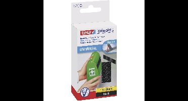 1x Tesa klittenbandsluiting extra sterk zwart 1 mtr x 2 cm klusbenodigdheden