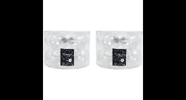 20x Transparante kerstversiering kerstballen glas 6 cm