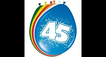 24x stuks Ballonnen 45 jaar 30 cm