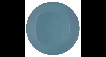 4x Stuks onbreekbare kunststof ontbijt/dinerbordjes - petrol - 20 cm