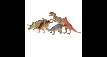 5x Plastic speelgoed dinosaurus figuren