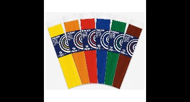 6x Crepe papier basis pakket 250 x 50 cm knutsel materiaal