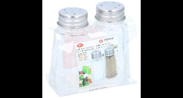 Alpina Peper en zout strooiers - 7,5 cm - glas - vaatje - set