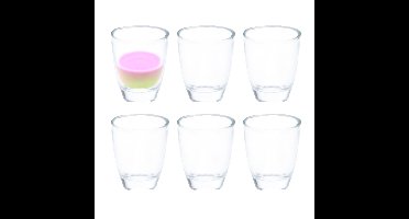 Alpina Shotglazen - 6x stuks - glas - 45 ml - borrelglazen - shotglas