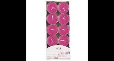 Arti Casa Geurtheelichtjes - 10x stuks - roos - roze - was/paraffine - 3,5 uur