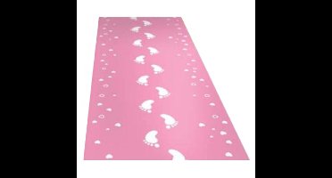 Babyshower/kraamfeest loper - roze - papier - 2,5 meter - geboorte jongen