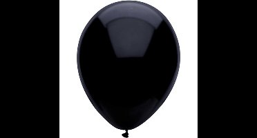 Ballonnen - zwart - verjaardag/thema feest - 100x stuks - 29 cm