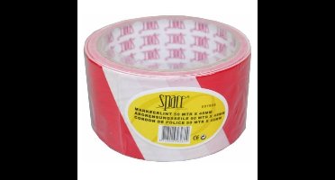 Benson Markeerlint - rood / wit - 50 meter - afzetlint
