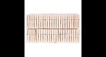 Benson Wasknijpers - 50x stuks - bamboe - 7 cm - hout - knijpers