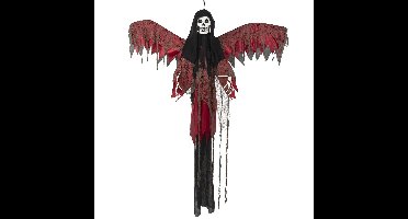 Boland Flying red reaper - rood - 198 cm - halloween/horror - hangdecoratie - geluid en bewegingssen