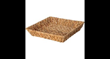 Broodmand - gevlochten riet - naturel - 29 x 29 x 6 cm