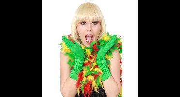 Carnaval verkleed boa - rood/geel/groen - Limburg/maastricht - 180 cm - Feest boa