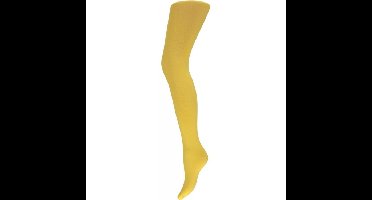 Carnaval verkleed panty voor dames - geel - 60 denier - microfibre - kousen