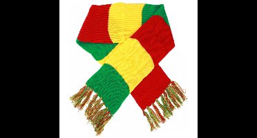 Carnaval verkleed sjaal - rood/geel/groen - Limburg/Maastricht - 180 cm - Feest sjaal