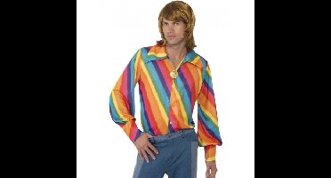 Carnavalskleding regenboog blouse