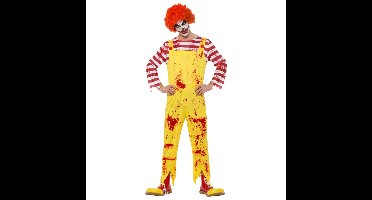 Clown kostuum - rood/geel - volwassenen - horror - halloween - carnaval