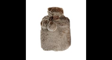 Cosy & Trendy kruik - bruin - 2L - pluche - warmwaterkruik - winter