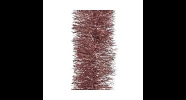 Decoris kerstslinger - oudroze - 270 x 10 cm - folie/tinsel - lametta slingers