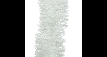 Decoris kerstslinger - wit - 270 x 10 cm - folie/tinsel - lametta slingers