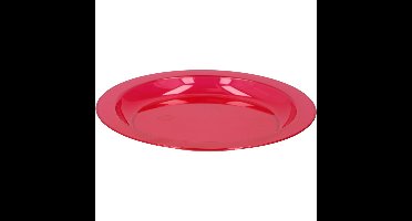 Edco bord/campingbord - plastic / kunststof - rood - 20 cm