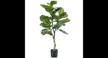 Emerald Groene kunstplant ficus Lyrata - 90 cm - in pot - kunstplanten voor binnen