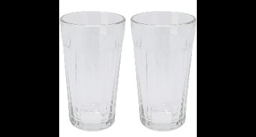 Excellent Houseware longdrinkglazen - 2x - 350 ml - sap/water/mix/drinkglazen