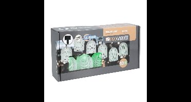 Feestverlichting lichtsnoer - groen - 10 LED lampen - warm wit - 270 cm - Solar