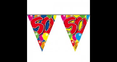 Folat Leeftijd vlaggenlijn - 50 jaar - 10 mtr - Abraham - verjaardagsfeest