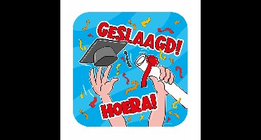 Geslaagd thema party huldebord - karton - 50 x 50 cm - feestartikelen/versiering