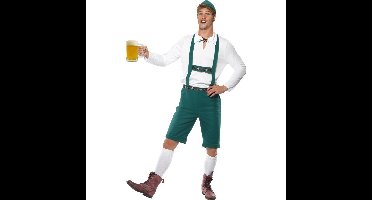 Groene Oktoberfest lederhosen voor heren