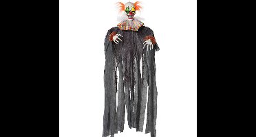 Halloween/horror thema hang decoratie horror clown - enge/griezelige pop - 120 cm