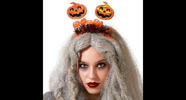 Halloween/horror verkleed diadeem/tiara - met pompoenen - kunststof - dames/meisjes