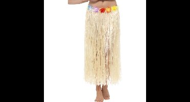 Hawaii verkleed rok - lang - dames - rieten hula rokje - tropisch thema