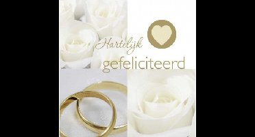 Haza Huwelijk Bruiloft cadeau - wenskaart met geld reservoir - wit - sfeer thema