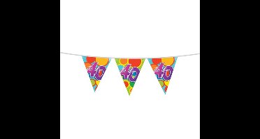 Haza Vlaggenlijn - 40 jaar - leeftijd slinger - verjaardag versiering - 10 meter