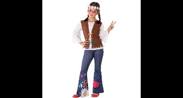 Hippie/Flower Power kostuum - meisjes - verkleedkleding jaren 60 -sixties Carnavalskleding