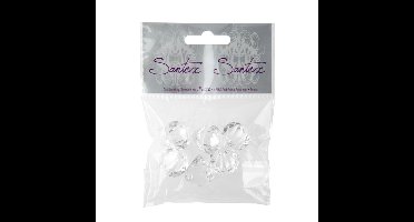 Hobby/decoratie nep diamantjes/steentjes - 6x - transparant - D2,2 x H2,8 cm