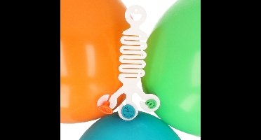 Hoekhanger voor 3 ballonnen - transparant - kunststof - herbruikbaar