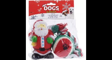 Honden speelgoed - 3x stuks speeltjes - kerstcadeau huisdieren