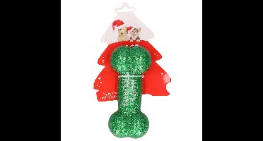 Honden speelgoed bot - groen - 16,5 cm - kerstcadeau voor huisdieren