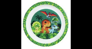 Jurassic World dinosaurus bordje - D22 cm -kunststof - ontbijtbord - kinderbord