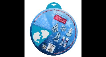 Kerst raamsjablonen - 6 sjablonen - op roterende stencil - D30 cm - PVC - raamversiering