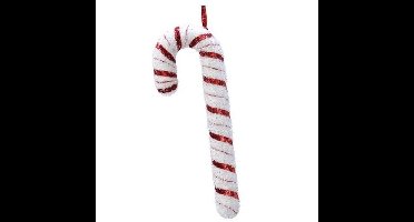 Kersthanger zuurstok - 34 cm - foam - glitters - kerstboomversiering - ornament