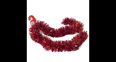 Kerstslingers - glitter rood - folie - 180 x 12 cm - extra brede slinger/kerstboom versiering